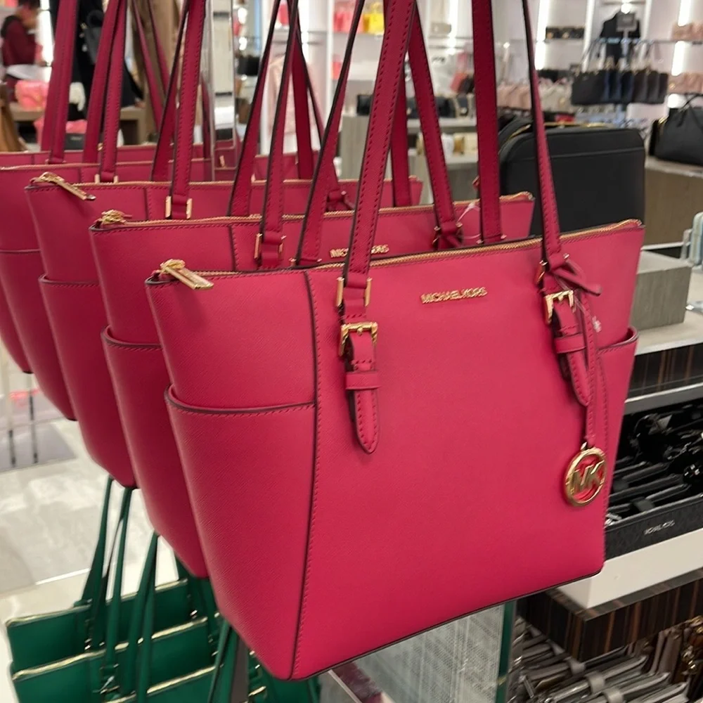 MICHAEL KORS Charlotte Large Leather Top-Zip Tote
Carmine Pink - Picture 3 of 16